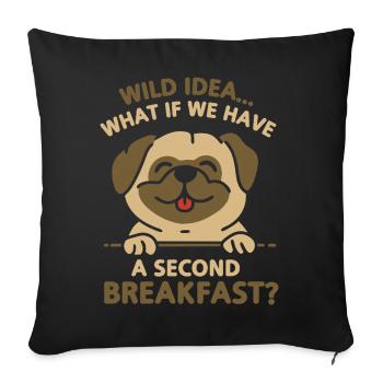 Second Breakfast  - Sofa pillowcase 17,3'' x 17,3'' (45 x 45 cm) - black - Front