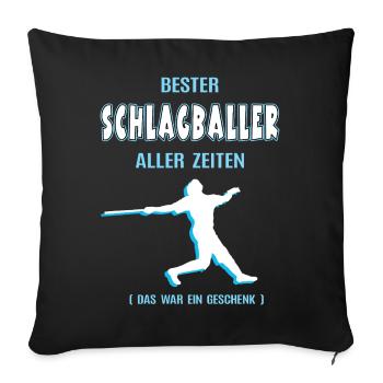 Bester Schlagball Spieler Schlagballer Baseball - Sofakissenbezug 45 x 45 cm - Schwarz - Vorne