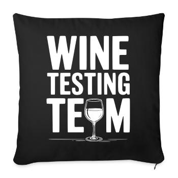 Weintestteam - Sofakissenbezug 45 x 45 cm - Schwarz - Vorne