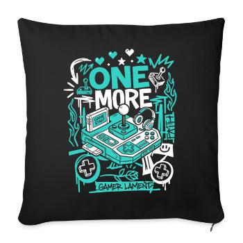 Un joueur de plus se lamente sur le jeu - Housse de coussin décorative 45 x 45 cm - noir - Devant