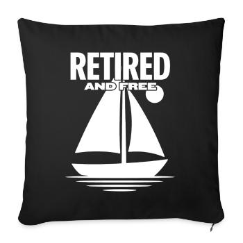 Retraite du voilier Freedom - Housse de coussin décorative 45 x 45 cm - noir - Devant