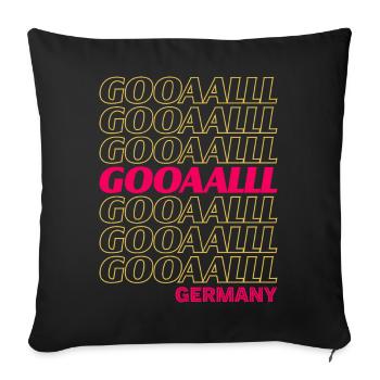 Gooaall Germany Soccer Fan Celebration Style - Sofa pillowcase 17,3'' x 17,3'' (45 x 45 cm) - black - Front
