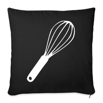 Whisk Cook Gift - Sofa pillowcase 17,3'' x 17,3'' (45 x 45 cm) - black - Front
