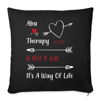 Verhaltenstherapie Therapie Verhalten - Sofakissenbezug 45 x 45 cm - Schwarz - Vorne