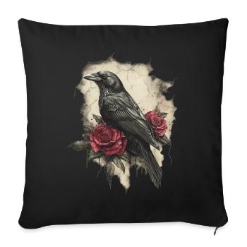 Rabe - Sofakissenbezug 45 x 45 cm - Schwarz - Vorne