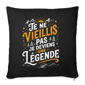 Idée Cadeau Anniversaire Drôle Original Humoristiq - Housse de coussin décorative 45 x 45 cm - noir - Devant
