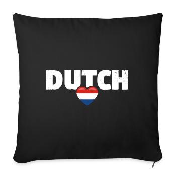Dutch Netherlands Dutch flag Netherlands - Sofa pillowcase 17,3'' x 17,3'' (45 x 45 cm) - black - Front