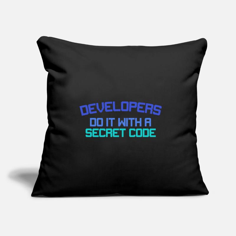 Developers Do It With a Secret Code Funny Coding Sofa pillowcase 17,3'' x 17,3'' (45 x 45 cm)