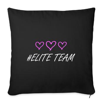 Elite Team Heart Love - Sofa pillowcase 17,3'' x 17,3'' (45 x 45 cm) - black - Front