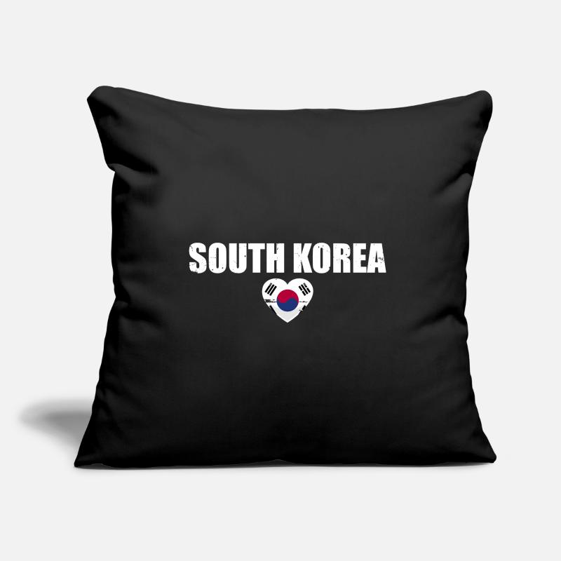 Corée du Sud Vintage Drapeau sud-coréen Corée du Sud Housse de coussin décorative 45 x 45 cm