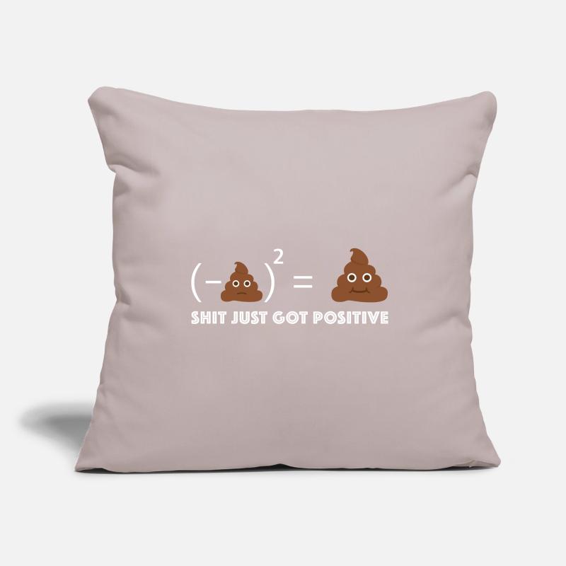 La merde devient positive | Merde Housse de coussin décorative 45 x 45 cm