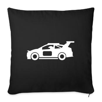 Coureur automobile - Housse de coussin décorative 45 x 45 cm - noir - Devant