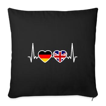 United Kingdom Flag Germany British German - Sofa pillowcase 17,3'' x 17,3'' (45 x 45 cm) - black - Front