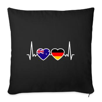 Australien Deutschland Australisch Deutsch Flagge - Sofakissenbezug 45 x 45 cm - Schwarz - Vorne