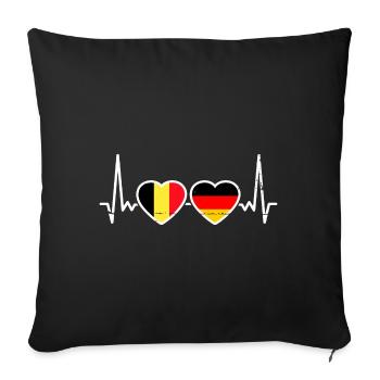 Belgium Germany Flag Belgian German - Sofa pillowcase 17,3'' x 17,3'' (45 x 45 cm) - black - Front