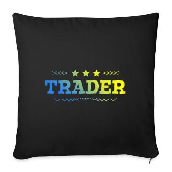 Trader Beruf - Sofakissenbezug 45 x 45 cm - Schwarz - Vorne