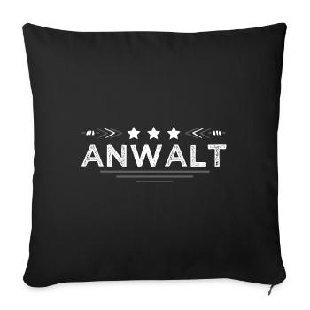 Anwalt Beruf - Sofakissenbezug 45 x 45 cm - Schwarz - Vorne
