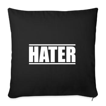 Hater - Sofakissenbezug 45 x 45 cm - Schwarz - Vorne