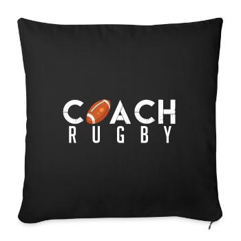 Coach Rugby | The Best Rugby Coach Gift - Sofa pillowcase 17,3'' x 17,3'' (45 x 45 cm) - black - Front
