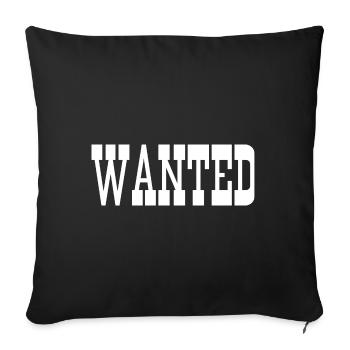 Wanted - Sofa pillowcase 17,3'' x 17,3'' (45 x 45 cm) - black - Front