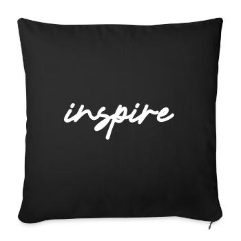 Inspirer | Motivation, Succès, Mentalité, Équipe - Housse de coussin décorative 45 x 45 cm - noir - Devant
