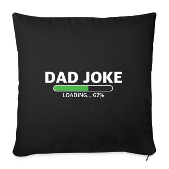 Chargement de Papa Joke | Dictons amusants, enfant - Housse de coussin décorative 45 x 45 cm - noir - Devant