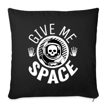 Donnez-moi de l'espace - Espace de distance introverti solitaire - Housse de coussin décorative 45 x 45 cm - noir - Devant