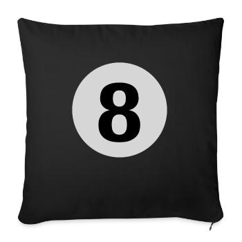 Billard 8 Ball Pool - Housse de coussin décorative 45 x 45 cm - noir - Devant