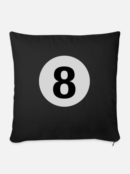 Billiard 8 Ball Pool - Sofakissenbezug 45 x 45 cm - Schwarz