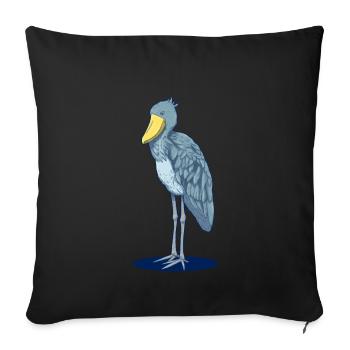 Un bec de chaussure réaliste - dessiné à la main - Housse de coussin décorative 45 x 45 cm - noir - Devant