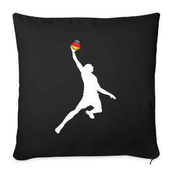 Basketball Win Germany - Sofa pillowcase 17,3'' x 17,3'' (45 x 45 cm) - black - Front