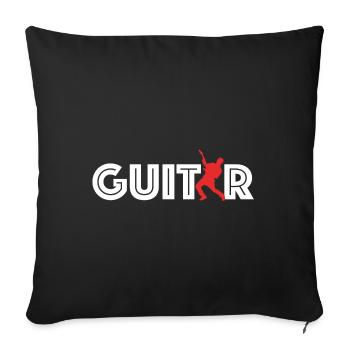 Guitar | Guitar, Music, Learn Guitar - Sofa pillowcase 17,3'' x 17,3'' (45 x 45 cm) - black - Front