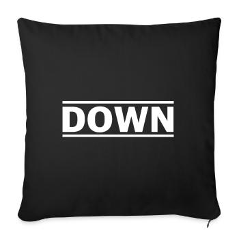 Down | powerless, YouTube, youth language, nice - Sofa pillowcase 17,3'' x 17,3'' (45 x 45 cm) - black - Front