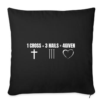 jésus 4given cadeau de T-shirt - Housse de coussin décorative 45 x 45 cm - noir - Devant