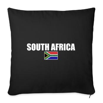 South Africa Flag South African South Africa - Sofa pillowcase 17,3'' x 17,3'' (45 x 45 cm) - black - Front