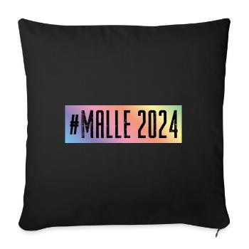 Malle 2024 Coloré - Housse de coussin décorative 45 x 45 cm - noir - Devant