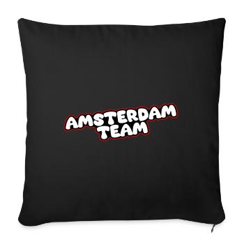 Amsterdam Team - Sofa pillowcase 17,3'' x 17,3'' (45 x 45 cm) - black - Front