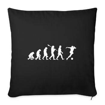 Football Evolution Gift Idea - Sofa pillowcase 17,3'' x 17,3'' (45 x 45 cm) - black - Front