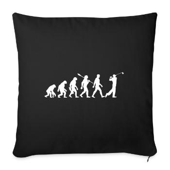 Evolution Golf - Golfspieler - Sofakissenbezug 45 x 45 cm - Schwarz - Vorne