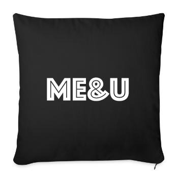 Me and You | Love, Dating, Valentine's Day - Sofa pillowcase 17,3'' x 17,3'' (45 x 45 cm) - black - Front