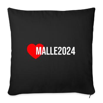 Malle 2024 Heart Holiday - Sofa pillowcase 17,3'' x 17,3'' (45 x 45 cm) - black - Front