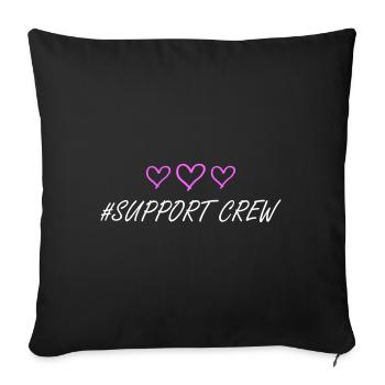 Support Crew Herz Liebe - Sofakissenbezug 45 x 45 cm - Schwarz - Vorne