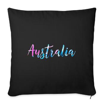 Pour tous ceux qui aiment l'Australie - Housse de coussin décorative 45 x 45 cm - noir - Devant