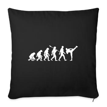 Evolution - MMA - Arts Martiaux - Housse de coussin décorative 45 x 45 cm - noir - Devant