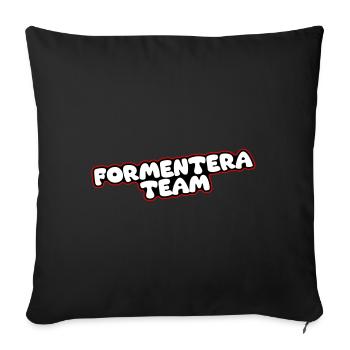 Formentera Team - Sofa pillowcase 17,3'' x 17,3'' (45 x 45 cm) - black - Front