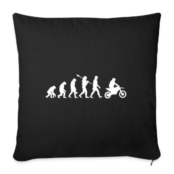 Evolution Motorrad Geschenk Bike - Sofakissenbezug 45 x 45 cm - Schwarz - Vorne