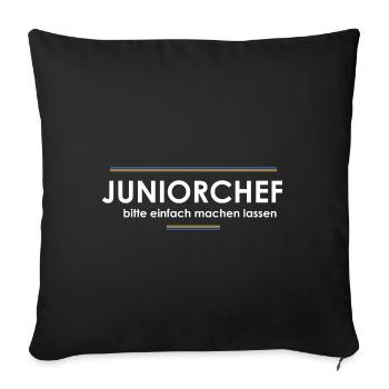 Juniorchef - Sofakissenbezug 45 x 45 cm - Schwarz - Vorne