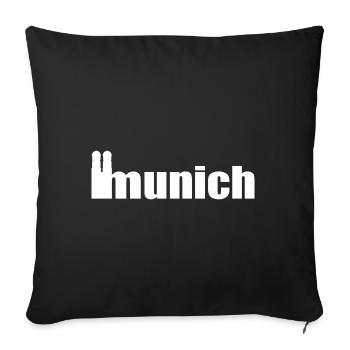 Servus - Salutations de Munich - Frauenkirche - Housse de coussin décorative 45 x 45 cm - noir - Devant