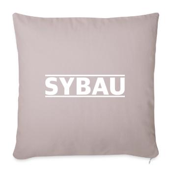 Sybau | Selbstbefriedigung, YouTube, gamer - Sofakissenbezug 45 x 45 cm - helles Taupe - Vorne
