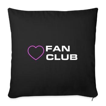 Fan Club - Sofa pillowcase 17,3'' x 17,3'' (45 x 45 cm) - black - Front